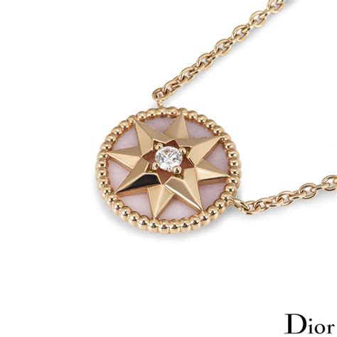 dior rose gold necklace